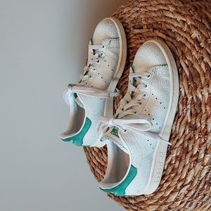 Adidas Womens Stan Smith Limited Edition Crackled White/Green Sneakers Size 6.5
